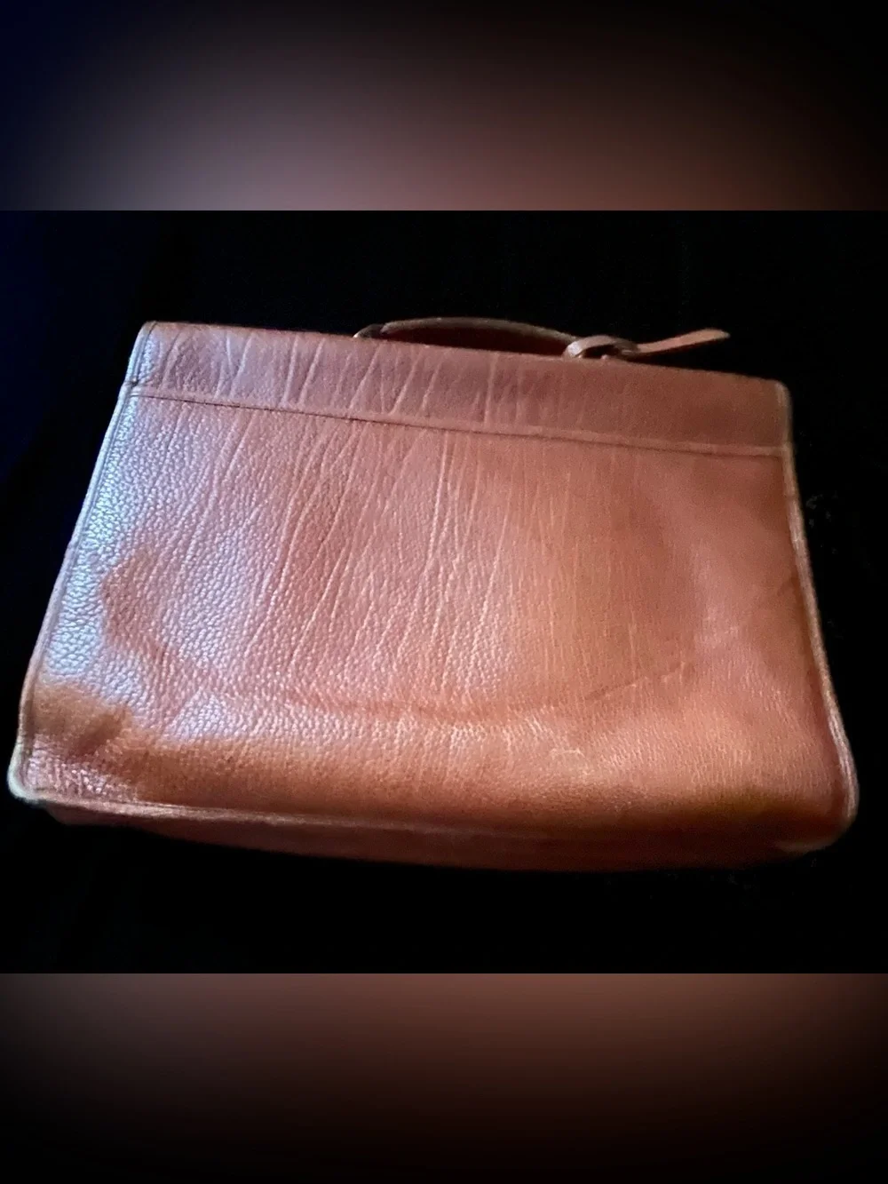 Polo Ralph Lauren Vintage Textured Leather Briefcase